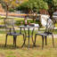 Ensemble de patio bistro 3 pièces en fonte d'aluminium pour jardin