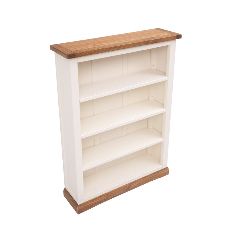 Mickel 120cm H Standard Bookcase, White, 120cm H x 89cm W x 25cm D