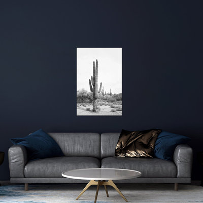 Cactus du désert en noir et blanc par Sissi & Seb - impression sans cadre