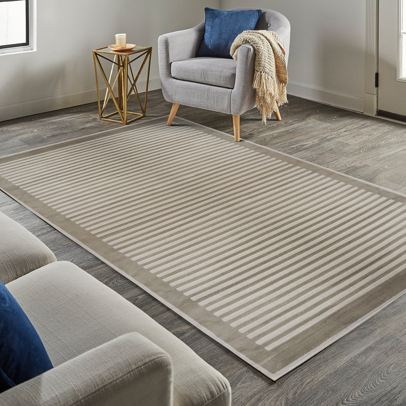 Leonnah Striped Area Rug, Rectangle 80 x 150cm