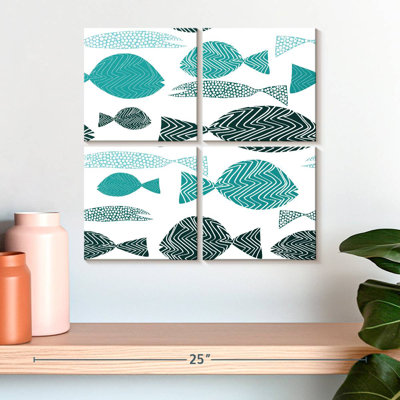 Abstrait école de poissons