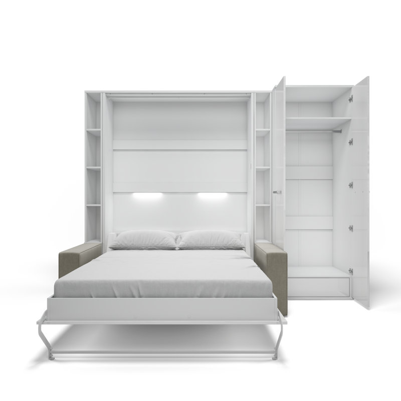 Chanze Upholstered EU Double - 140 X 200 Cm Bed, White/Sand