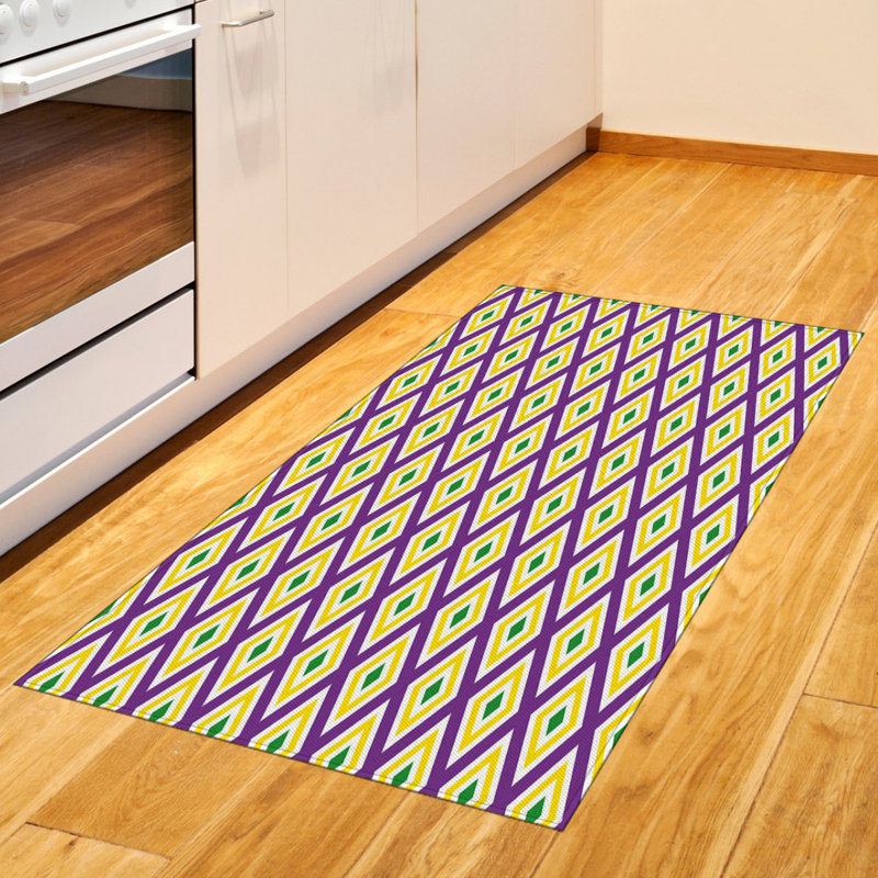 Mardi Gras High Density Long Fiber Poly Threads Decorative Area Rug Carpet, Rectangle 2'7" x 5'