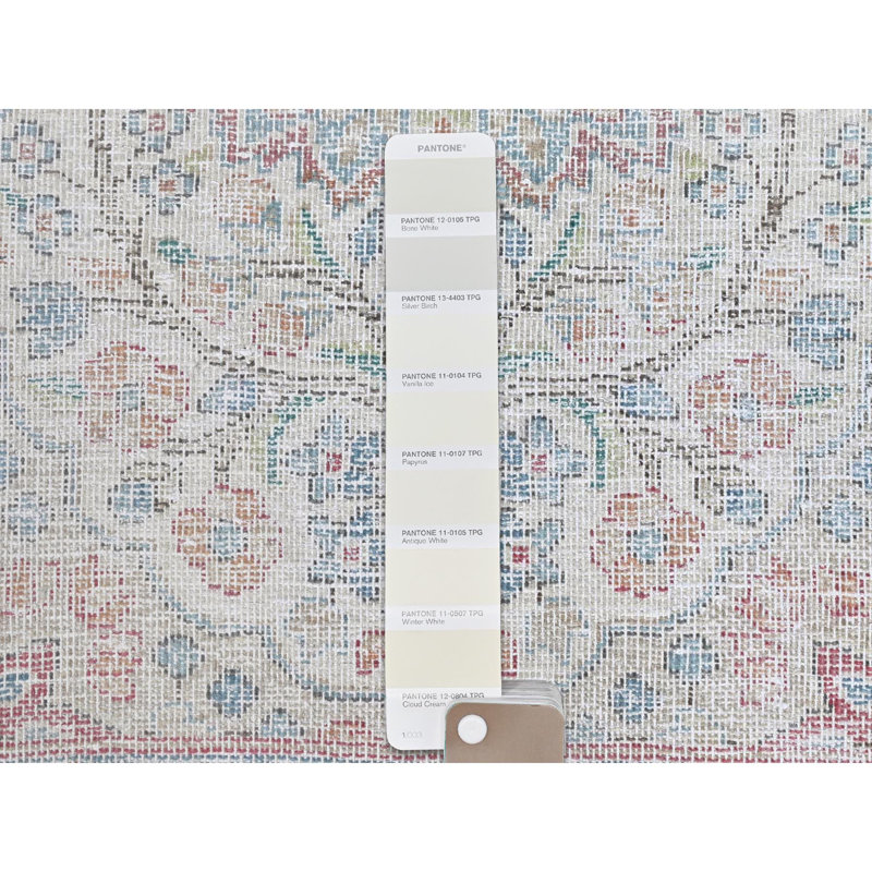 Rozina One-of-a-Kind 2' X 2'9" 1960s Area Rug in Light Gray