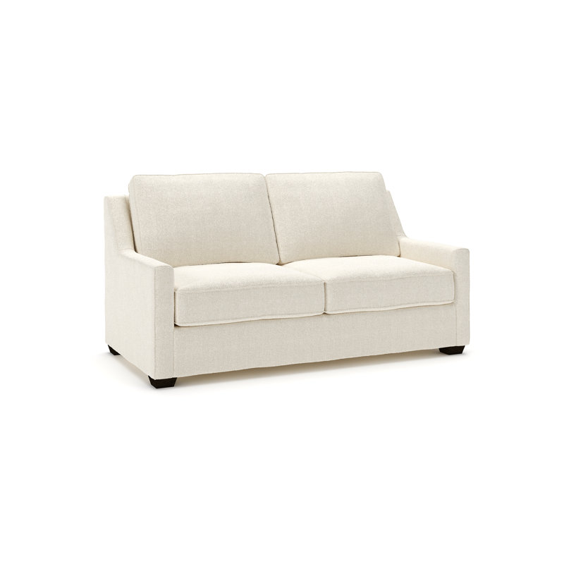 Canapé-lit rembourré 72 po Gemi, Tissu performance bouclé Davis Pearl