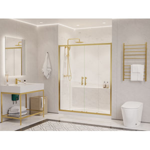 60" - 60.4" W x 70" H Framed Shower Door