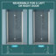 Porte de douche pliante sans cadre avec verre trempé l 32 po x H 72 po-109553949