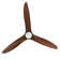 Antinisha 60" Solid Wood 3-Blade Propeller LED Ceiling Fan with Light Kit and Remote Control