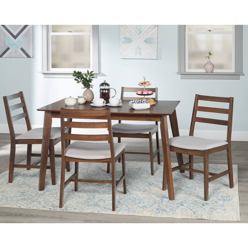 Hardman 4 - Person Four Leg Base Dining Set, Brown