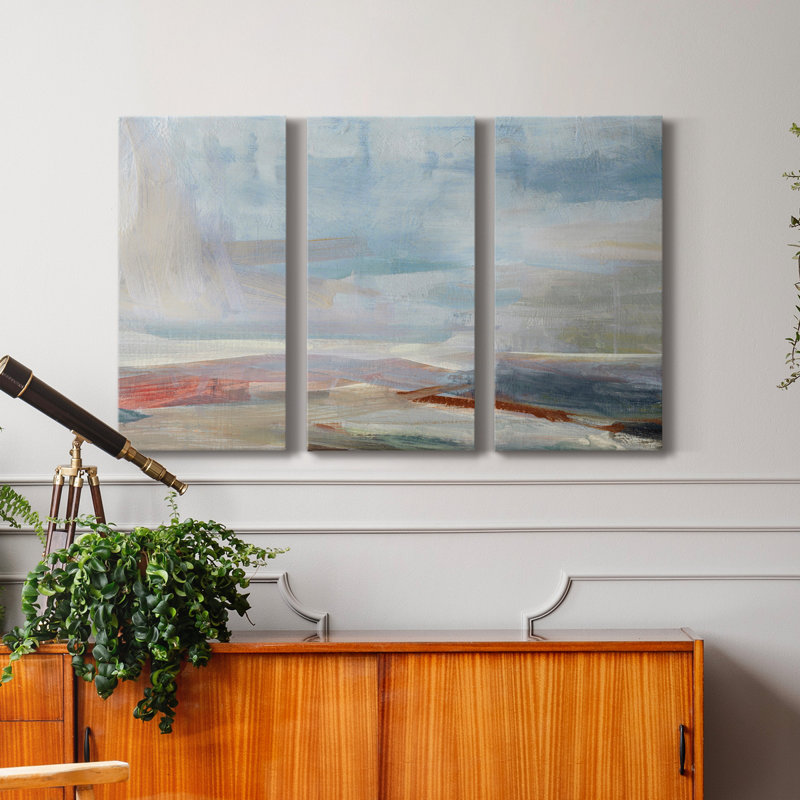 Coldwater Canyon - peinture sur toile tendue 3 pièces, H 12 po x l 24 po x P 1 po