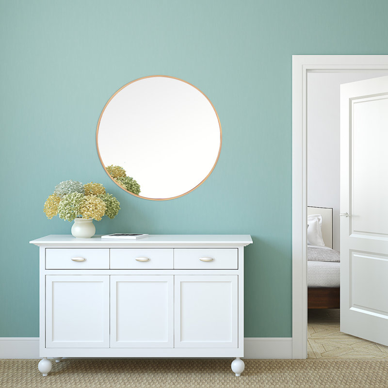Miroir de salle de bain Lafonda, Or, 24 po x 24 po