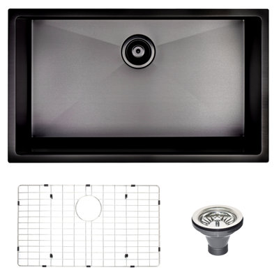 Évier de cuisine encastrable L 30 po x l 18 po avec grille d'évier