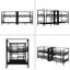 Lit superposé en métal quadruple, lit superposé en métal quadruple avec tablettes de rangement intégrées et garde-robe, structure en métal robuste avec conception à réduction de bruit-2134579780