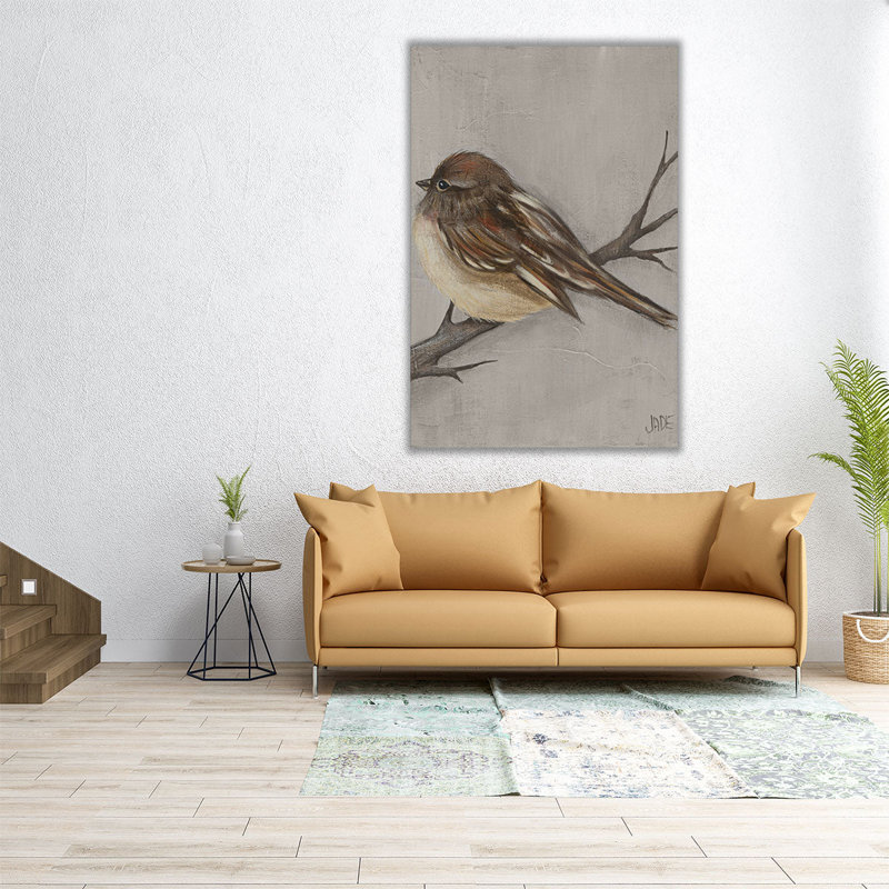 «Winter Bird III», reproduction d'art sur toile, H 30 po x l 20 po