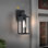 Lanterne murale d'extérieur 1 lumière noir mat avec crépuscule à l'aube