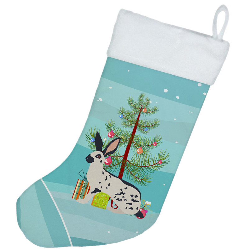 English Spot Rabbit Christmas Stocking