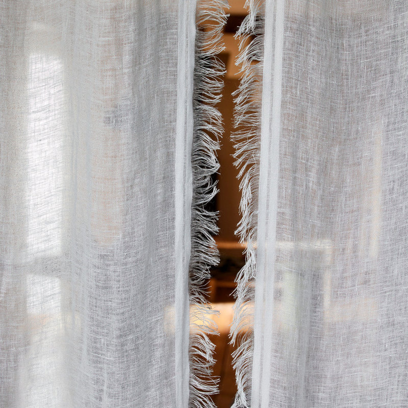 Ikaria Tab Top Sheer Curtains, Width 145 x Drop 280cm, Pale Grey