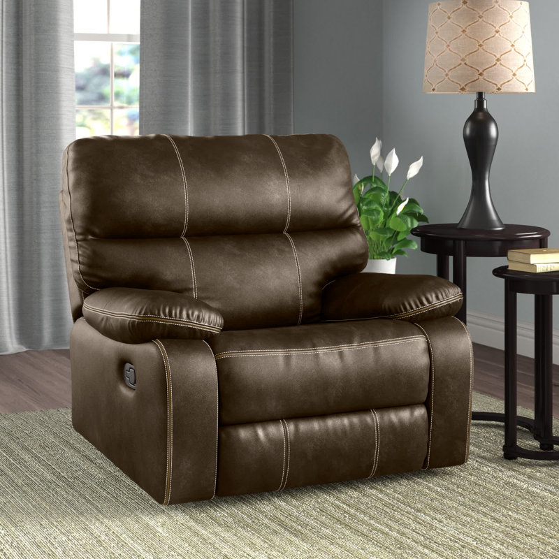 Houghtaling Upholstered Recliner, Chocolate Brown