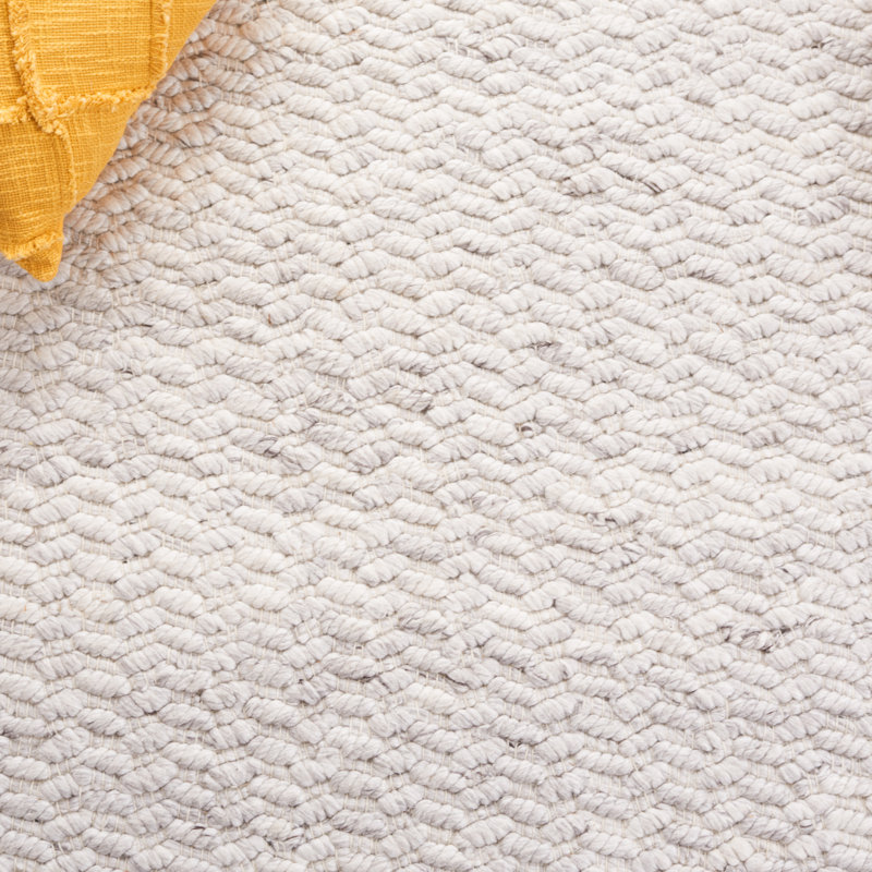 Tissé à la main Eecles recyclé à la main P.E.T. Tapis argenté, Rectangle 6 pi x 9 pi