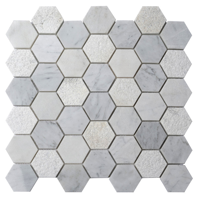 Sparta 1.9 in. x 1.9 in. Honeycomb Polished Marble Tile