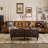 Light luxury retro solid wood coffee table