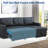 82-inch Sleeper Sofa, Upholstered Pull Out Sectional Sofa with Storage Chaise, L-Shaped Corner Reversible Sleeper Sectional Sofa-2127227170