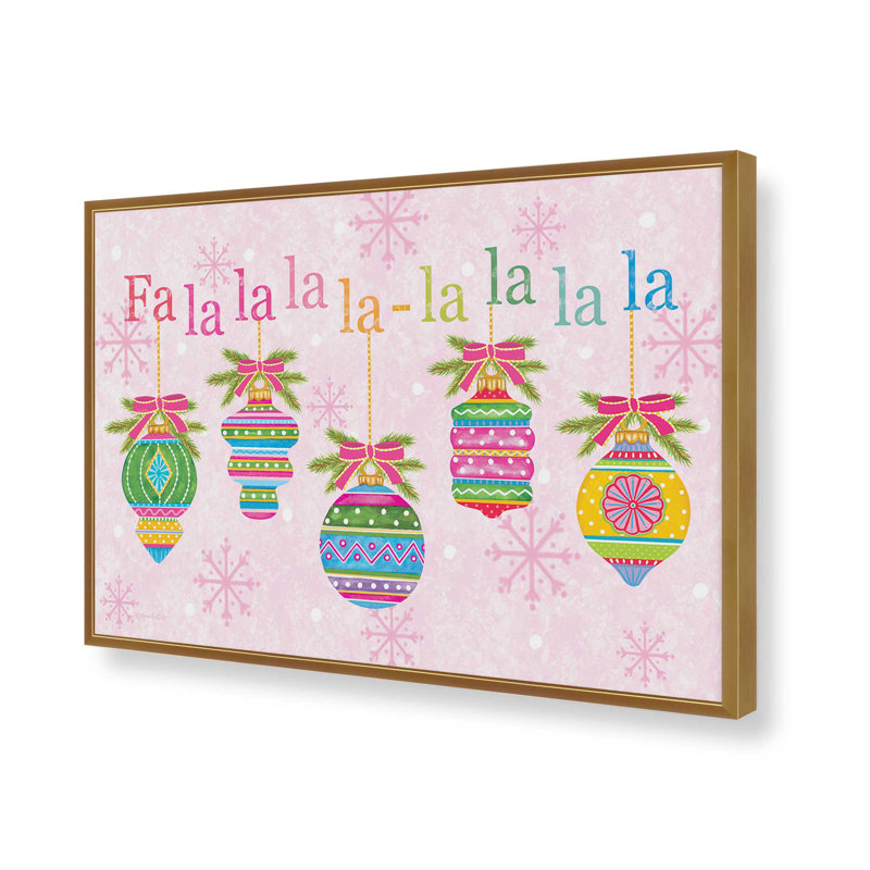 Fa Fa La La Ornaments II par Annie Lapoint, reproduction d'art, 13.5" H x 19.5" W, Open Corner Framed Print Paper without Mat