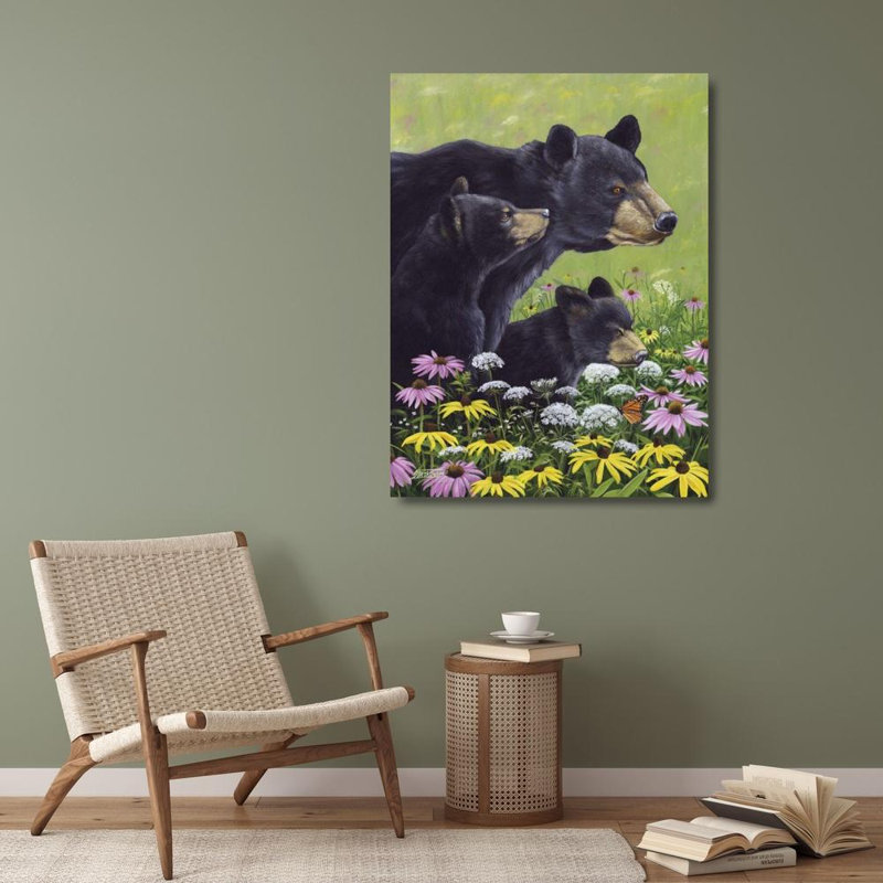 Reproduction d'art sur toile tendue par Union Rustic Szatkowski, Fred: Black Bears, H 36 po x l 28 po
