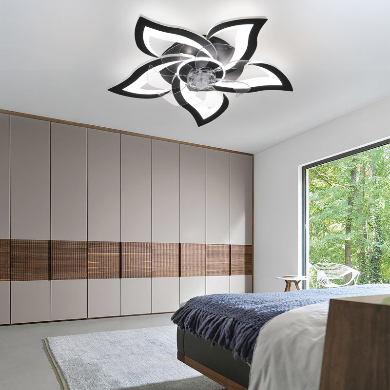 Modern 7-Blade Ceiling Fan With 5 Lights – Remote Control, 6-Speed Reversible Blades, Dimmable & Timer Function