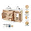 Meuble-lavabo double en bois massif Thornaby avec plateau en quartz Carrara de 1,5 po-938146492-915919275