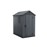 Darwin 4 ft. W x 6 ft. D Durable Resin Outdoor Storage Shed With Floor and Window for Garden Patio Furniture and Tools, Grey