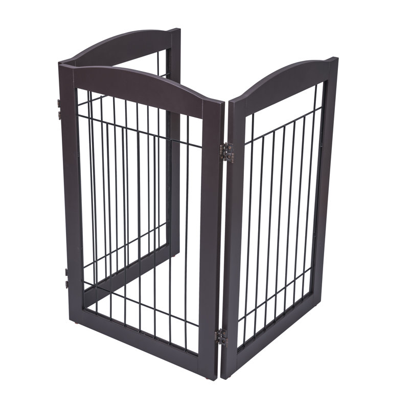 Barrière pour animaux autoportante, Marron