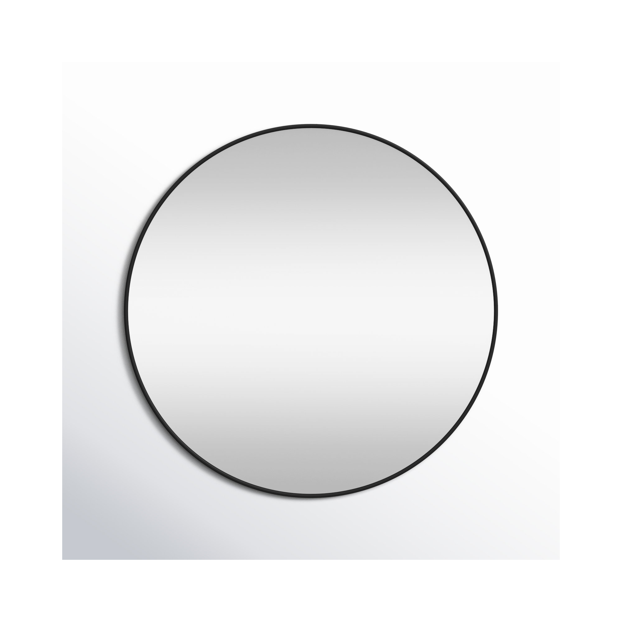 Sabine Metal Round Wall Mirror, 42" x 42", Black