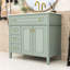 Meuble-lavabo de salle de bain avec tiroir rabattable, 2 tiroirs de rangement, lavabo en céramique et portes à fermeture en douceur-547330257