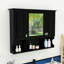 Armoire de salle de bain murale à miroir avec tablettes réglables, rangement dissimulé et rangement ouvert-969627589