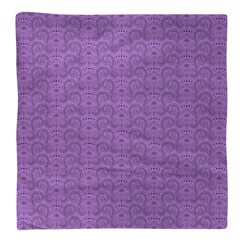 Serviette de coton à motif troisième œil, Mauve, H 0,1 po x l 22 po x P 22 po, Sergé de polyester