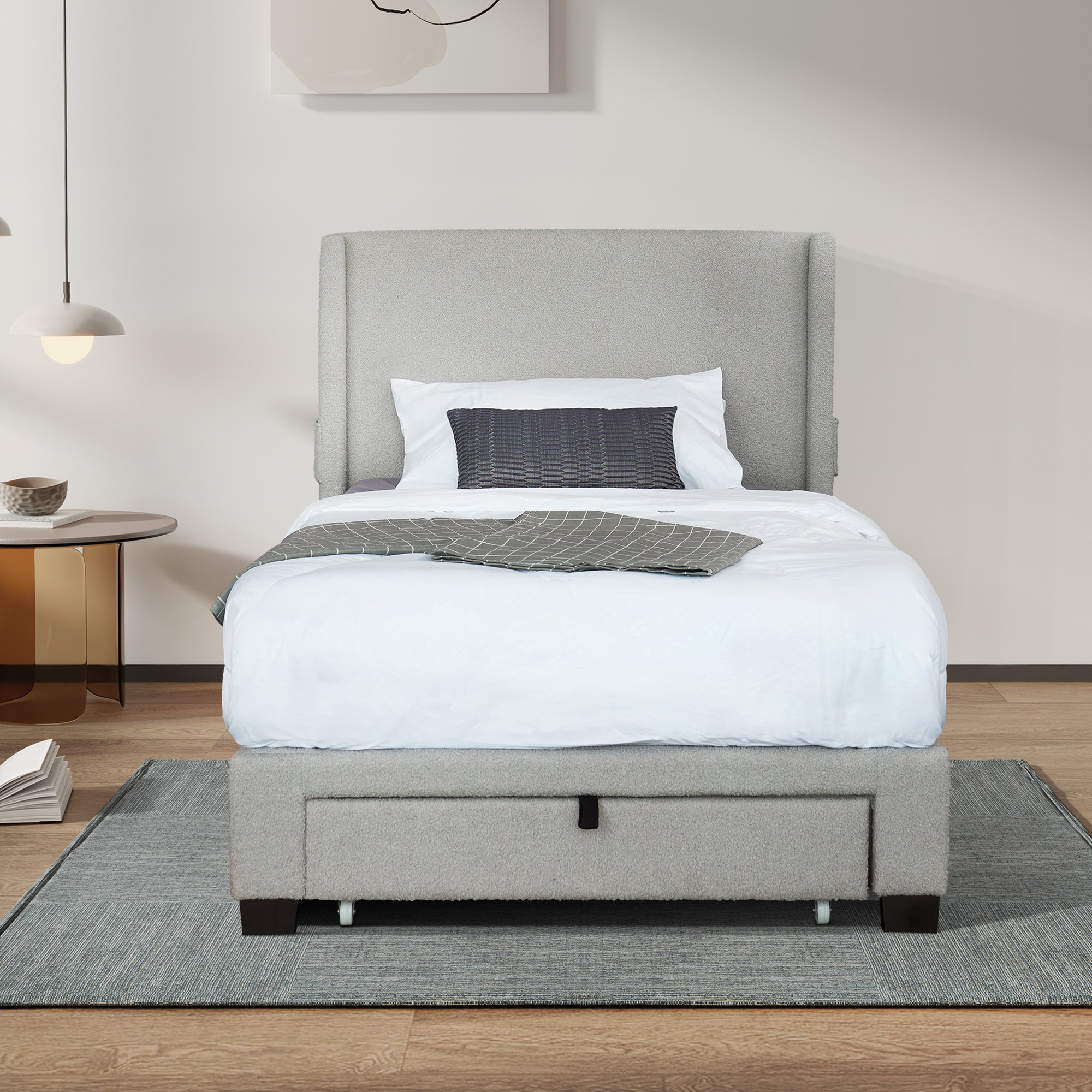 Wingback twin online bed