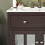30" Bathroom Vanity With Ceramic Sink, Equipped With Adjustable Shelf And Tip-Out Tray, Bathroom Vanity With Solid Wood Legs, Silver Metal Knobs And Soft Close Hinges-2011329204