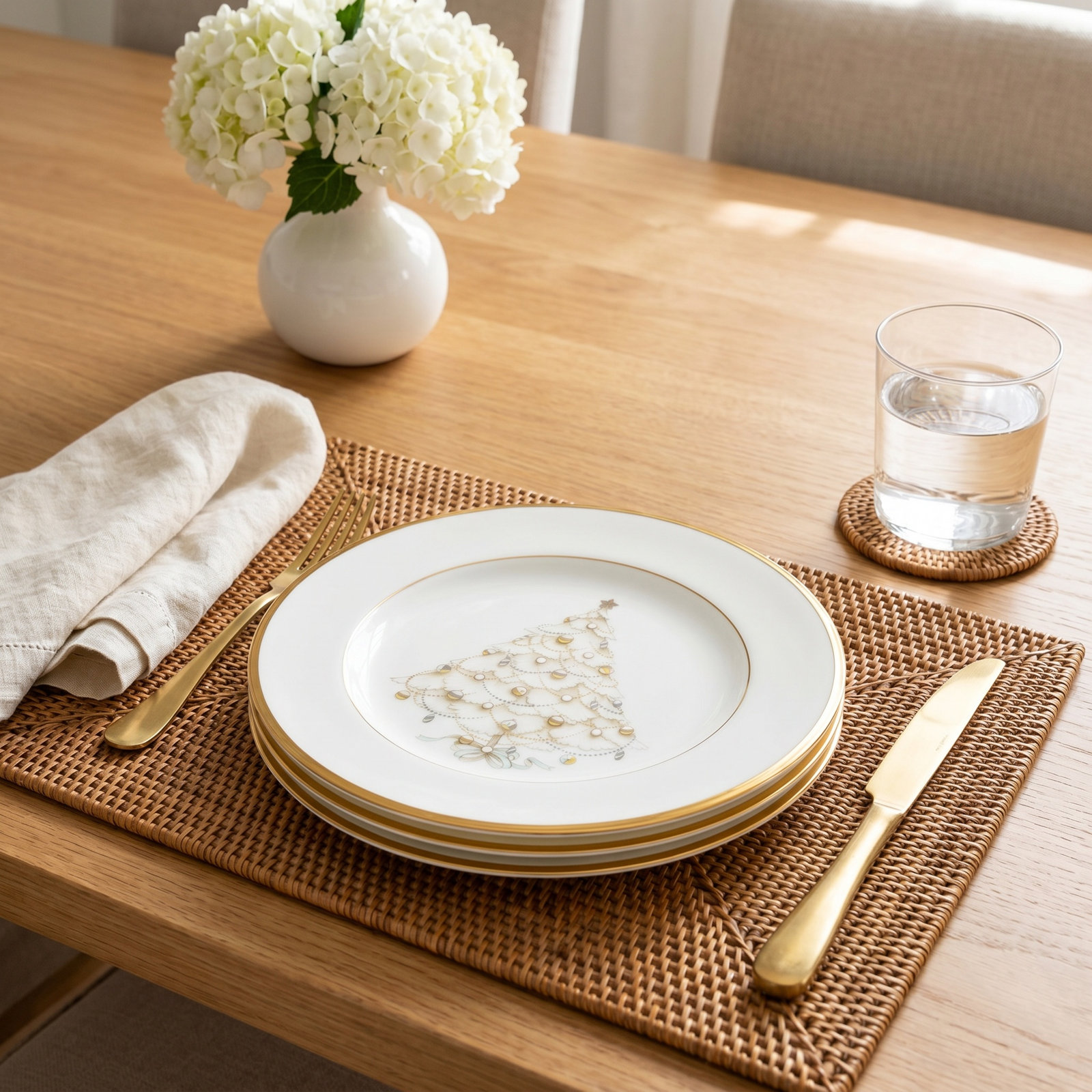 Noritake Palace Christmas 9" Salad Plate, Gold