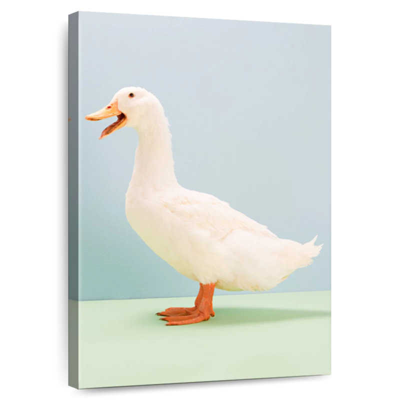 Quacking White Duck, 45" H x 30" W