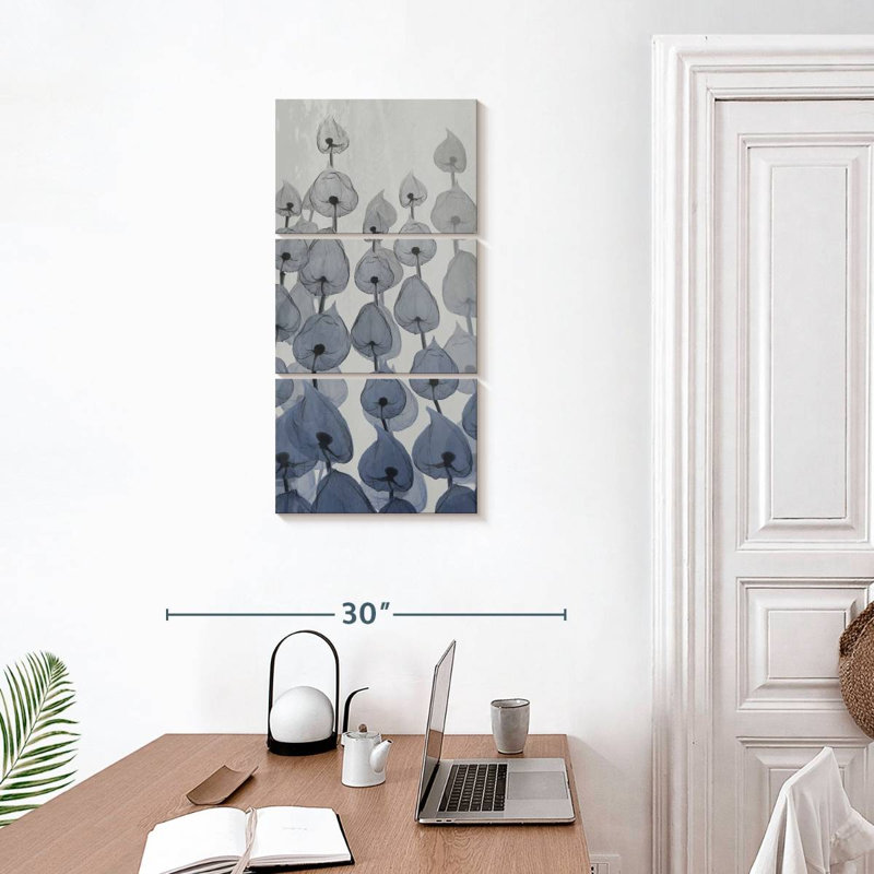 Sapphire Blooms I, 32" H x 15" W