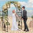 Melina Metal Arched Garden Arbor with Tree of Life Design