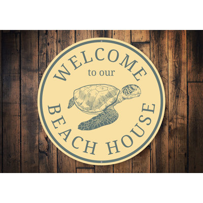 Enseigne de bienvenue en aluminium Beach House