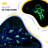 2 in 1 Kids Sofa Chair, Toddler Couch with Glow in The Dark Cosmic Patten