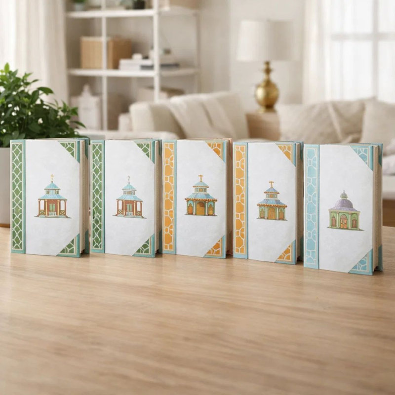Ensemble de 8 boîtes de rangement Meer, design architectural chinois, blanc
