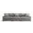 3 - Piece Upholstered Light Gray Faux Rabbit Fur Flannel Modular Sectional Sofa with Armrests & Throw Pillows-1655858585