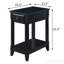 Table d'appoint noire avec tablette inférieure-236442013