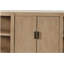 Console courbée à 2 portes avec plateau en marbre