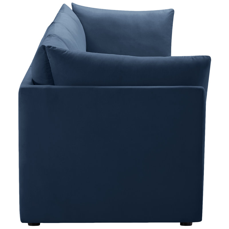 Ensoll 66'' Velvet Loveseat, Navy Velvet