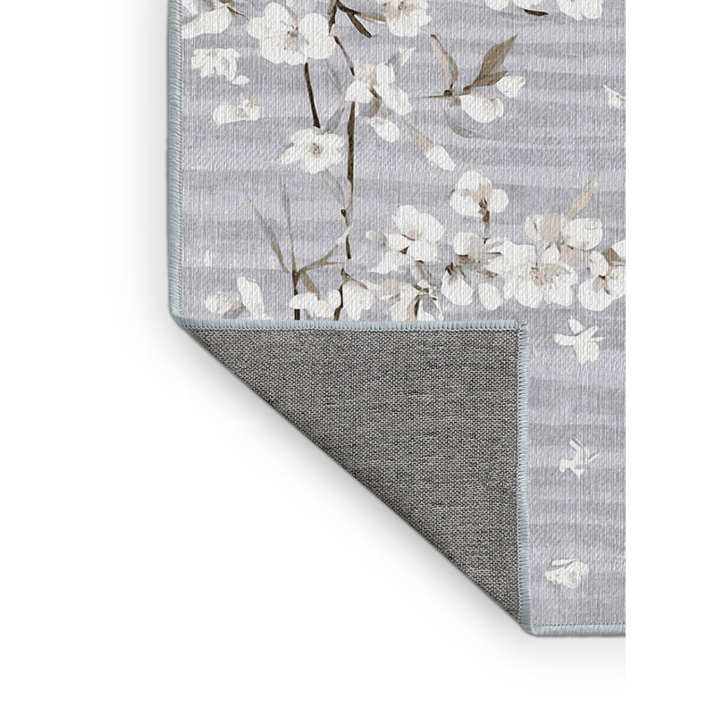 Machine Washable Blue Area Rug, Rectangle 8' x 10'